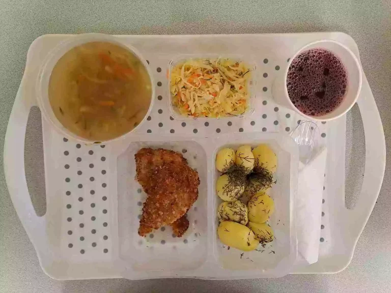 Obiad: dieta podstawowa

kompot owocowy - 250ml, zupa ogórkowa z ryżem - 400ml (seler, mleko), miruna panierowana w panko - 130g (jaja, gluten, ryba), ziemniaki gotowane - 200g, surówka z kapusty kiszonej - 150 g