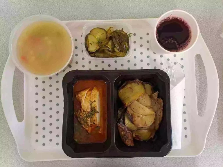 Obiad: dieta podstawowa

kompot owocowy - 250ml, zupa jarzynowa z ziemniakami - 400ml (mleko, seler), filet z kurczaka w sosie z pieczonej papryki - 100g + 50g, talarki ziemniaczane - 200g surówka z ogórków kiszonych – 150g