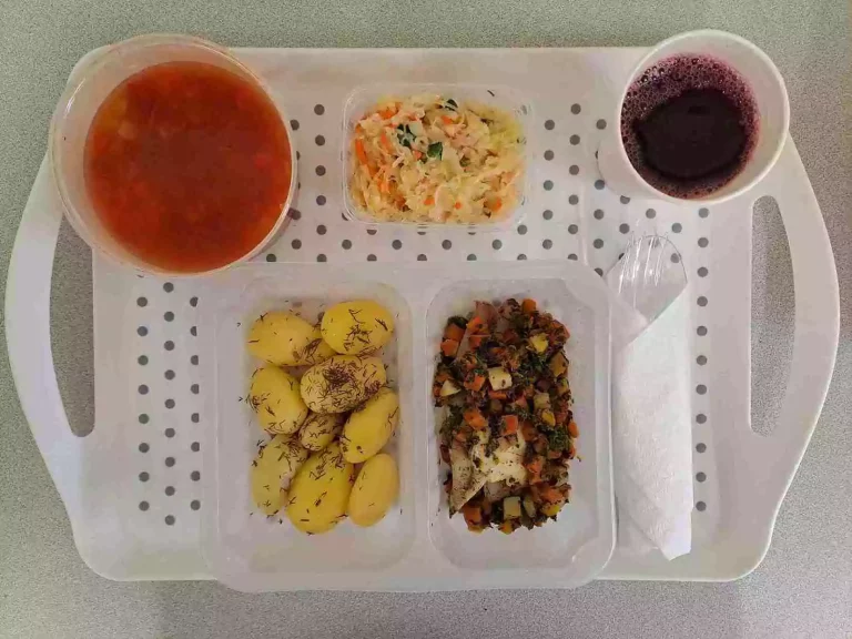 Obiad: dieta z ograniczeniem łatwoprzyswajalnych węglowodanów 

kompot owocowy - 250ml, zupa pomidorowa z ryżem - 400ml (seler, mleko), miruna zapiekana w warzywach - 130g (ryba,seler), ziemniaki gotowane z koperkiem - 200g, surówka z kapusty kiszonej - 150g