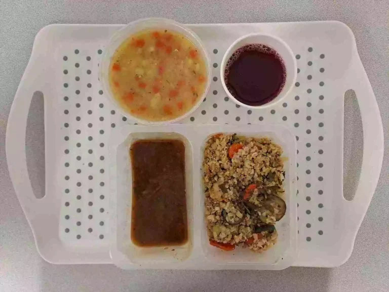 Obiad: dieta podstawowa

kompot owocowy b/c 250 ml, grochówka z ziemniakami 400 ml (seler, mleko), risotto z brązowego ryżu z warzywami z mięsem wieprzowym 350 g (seler, soja), sos pieczarkowy 80 ml (mleko, gluten)