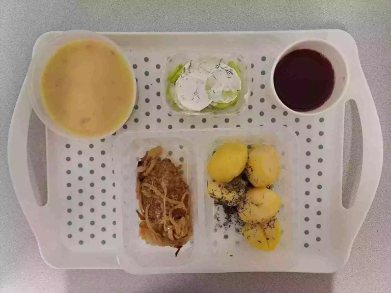Obiad: dieta z ograniczeniem łatwoprzyswajalnych węglowodanów 

kompot owocowy b/c 250ml, koperkowa z zacierką 400 ml (seler, mleko), rumsztyk wieprzowy mielony, pieczony z 80 g z cebulą 20 g (jaja, gluten, mleko), ziemniaki gotowane z koperkiem 200 g, mizeria 150 g (mleko)