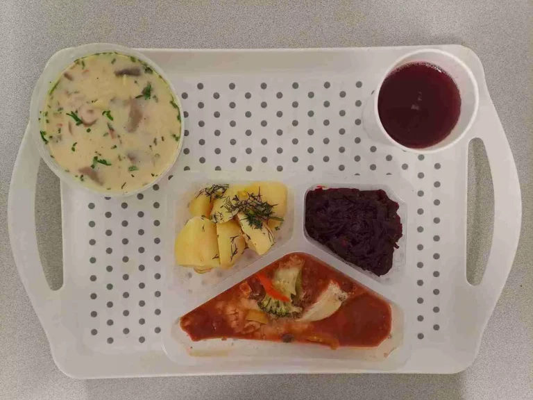 Obiad: dieta z ograniczeniem łatwoprzyswajalnych węglowodanów 

kompot owocowy b/c 250 ml, pieczarkowa z makaronem 400 ml (seler, gluten, jaja, mleko), filet z kurczaka zapiekany z brokułem, papryką i mozzarellą 120 g (gluten, mleko), sos pomidorowy 50 ml (gluten, mleko), ziemniaki gotowane z koperkiem 200 g, buraczki gotowane 150 g