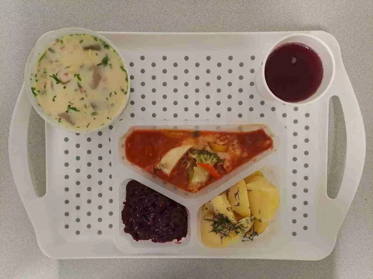 Obiad: dieta podstawowa

kompot owocowy b/c 250 ml, pieczarkowa z makaronem 400 ml (seler, gluten, jaja, mleko), filet z kurczaka zapiekany z brokułem, papryką i mozzarellą 120 g (gluten, mleko), sos pomidorowy 50 ml (gluten, mleko), ziemniaki gotowane z koperkiem 200 g, buraczki gotowane 150 g